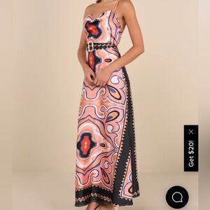 Lulus Elegant Multicolor Maxi Dress